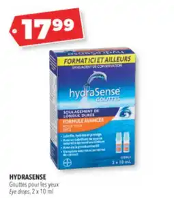 Familiprix HYDRASENSE Eye drops, 2 x 10 ml offer