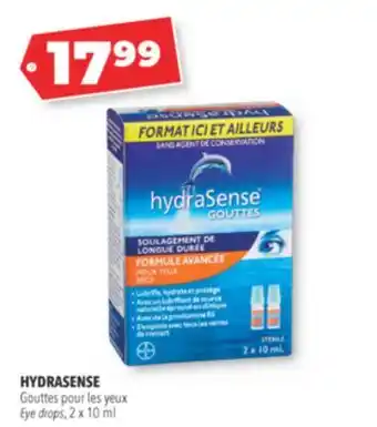 Familiprix HYDRASENSE Eye drops, 2 x 10 ml offer