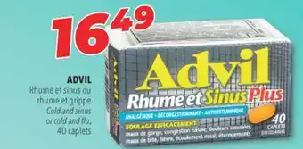 Familiprix ADVIL, Cold and sinus or cold and flu, 40 caplets offer