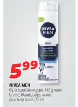 Familiprix NIVEA MEN having gel, 198 g or Face, body, hands, 75 ml offer