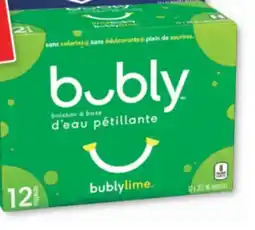 Familiprix BUBLY Sparkling water 12x355 mL offer