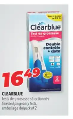 Familiprix CLEARBLUE Selected pregnancy tests, pack of 2 offer