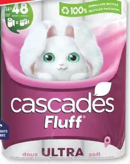 Familiprix CASCADES Fluff, Papier Bathroom tissue, 24 double rolls or Paper towels, 12 jumbo rolls offer