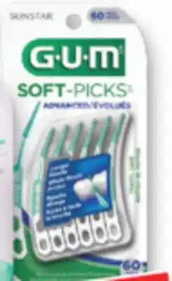 Familiprix GUM Soft-Picks Advanced dental picks with travel case 60un offer