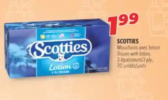 Familiprix SCOTTIES Tissues with lotion, 3 ply, 70 units offer