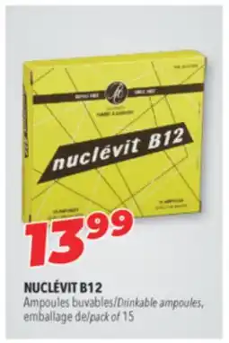 Familiprix NUCLÉVIT B12 Drinkable ampoules, pack of 15 offer