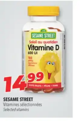 Familiprix SESAME STREET, Selected vitamins offer