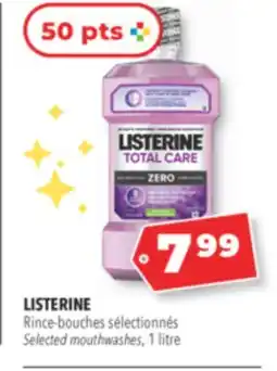 Familiprix LISTERINE Selected mouthwashes, 1 litre offer