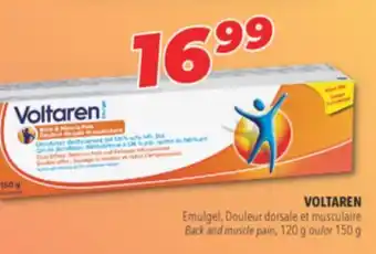 Familiprix VOLTAREN Back and muscle pain, 120 g ou/or 150 g offer