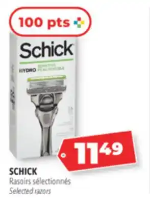 Familiprix SCHICK Selected razors offer