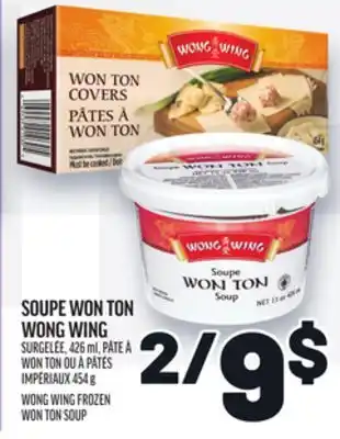 Metro SOUPE WON TON WONG WING | WONG WING FROZEN WON TON SOUP offer