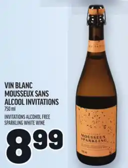 Metro VIN BLANC MOUSSEUX SANS ALCOOL INVITATIONS | INVITATIONS ALCOHOL FREE SPARKLING WHITE WINE offer