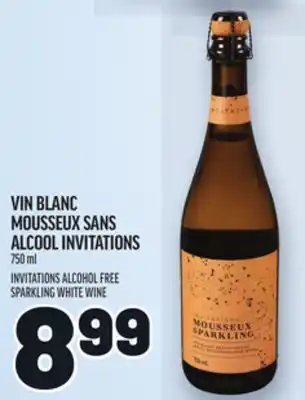 Metro VIN BLANC MOUSSEUX SANS ALCOOL INVITATIONS | INVITATIONS ALCOHOL FREE SPARKLING WHITE WINE offer