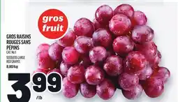 Metro GROS RAISINS ROUGES SANS PÉPINS | SEEDLESS LARGE RED GRAPES offer