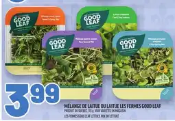 Metro MÉLANGE DE LAITUE OU LAITUE LES FERMES GOOD LEAF | LES FERMES GOOD LEAF LETTUCE MIX OR LETTUCE offer