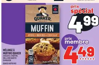 Metro MÉLANGE À MUFFINS QUAKER | QUAKER MUFFIN MIX offer