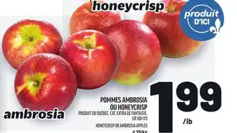 Metro POMMES AMBROSIA OU HONEYCRISP | HONEYCRISP OR AMBROSIA APPLES offer