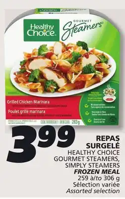 IGA HEALTHY CHOICE GOURMET STEAMERS, SIMPLY STEAMERS FROZEN MEAL offer