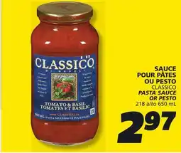 IGA CLASSICO PASTA SAUCE OR PESTO offer