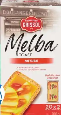 IGA GRISSOL MELBA TOAST offer