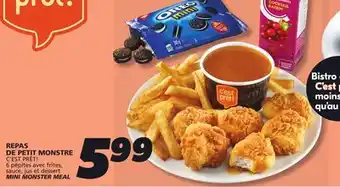 IGA C'EST PRÊT! MINI MONSTER MEAL offer