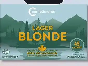 IGA COMPLIMENTS DE-ALCOHOLIZED BEER offer