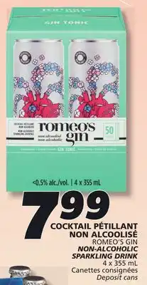 IGA ROMEO'S GIN NON-ALCOHOLIC SPARKLING DRINK offer