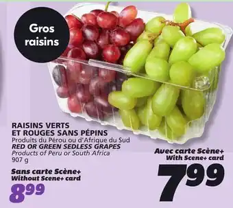 IGA RED OR GREEN SEDLESS GRAPES offer