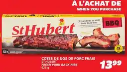 IGA ST-HUBERT FRESH PORK BACK RIBS offer