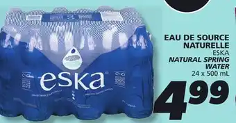 IGA ESKA NATURAL SPRING WATER offer