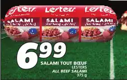 IGA LESTERS ALL BEEF SALAMI offer