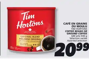 IGA TIM HORTONS COFFEE BEANS OR GROUND COFFEE offer