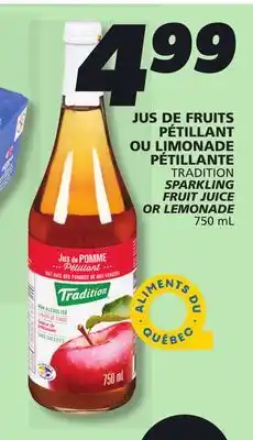 IGA TRADITION SPARKLING FRUIT JUICE OR LEMONADE offer