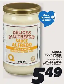 IGA DÉLICES D'AUTREFOIS PASTA SAUCE offer