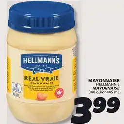 IGA HELLMANN'S MAYONNAISE offer