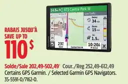 Canadian Tire Selected Garmin GPS Navigators offer