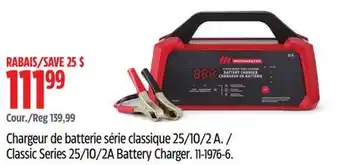 Canadian Tire Classic Series 25/10/2A Battery Charger offer