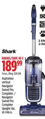 Canadian Tire Shark Navigator Swivel Pro Complete Upright Vac offer