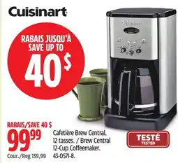 Canadian Tire Cuisinart Brew Central 12-Cup Coffeemaker offer