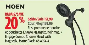 Canadian Tire Engage Combo Shower Head with Magnetix, Matte Black offer