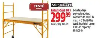 Canadian Tire Metaltech 6´ Multi-Use Work Scaffold offer