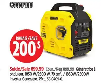 Canadian Tire Champion Power Equipment 1850W/2500W Inverter Generator offer