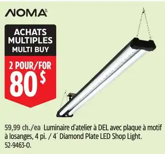 Canadian Tire NOMA 4' Diamond Plate LED Shop Light offer