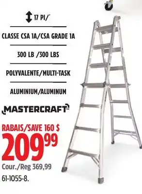 Canadian Tire Mastercraft Grade 1A Aluminum Multi-Task Ladder, 17-ft, 300-lb offer