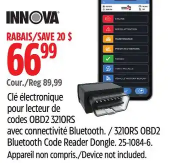 Canadian Tire Innova 3210RS OBD2 Bluetooth Code Reader Dongle offer