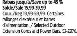 Canadian Tire Selected Outdoor Extension Cords and Power Bars offer