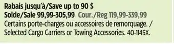 Canadian Tire Selected Cargo Carriers or Towing Accessories offer