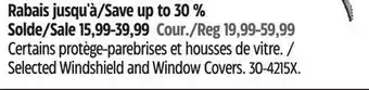 Canadian Tire Mallory Selected Windshield and Window Covers offer