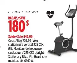 Canadian Tire ProForm 225 CSX Upright Stationary Bike offer