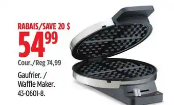 Canadian Tire Cuisinart Waffle Maker offer